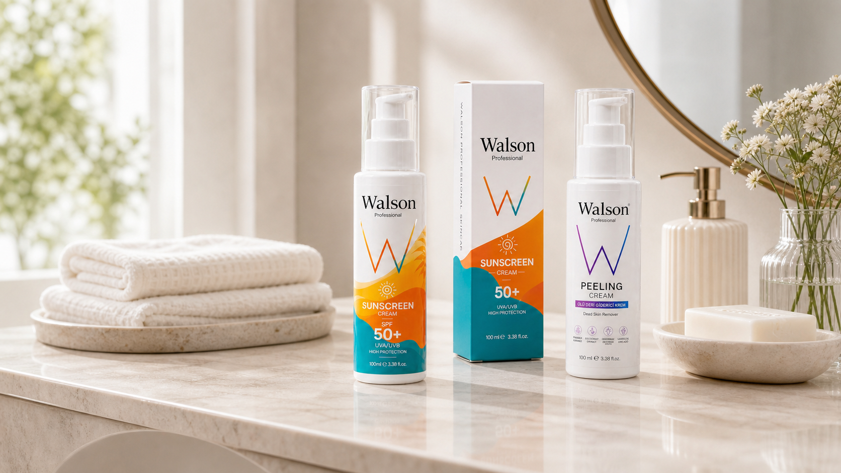 Walson Professional ürün ailesi banyo tezgahında